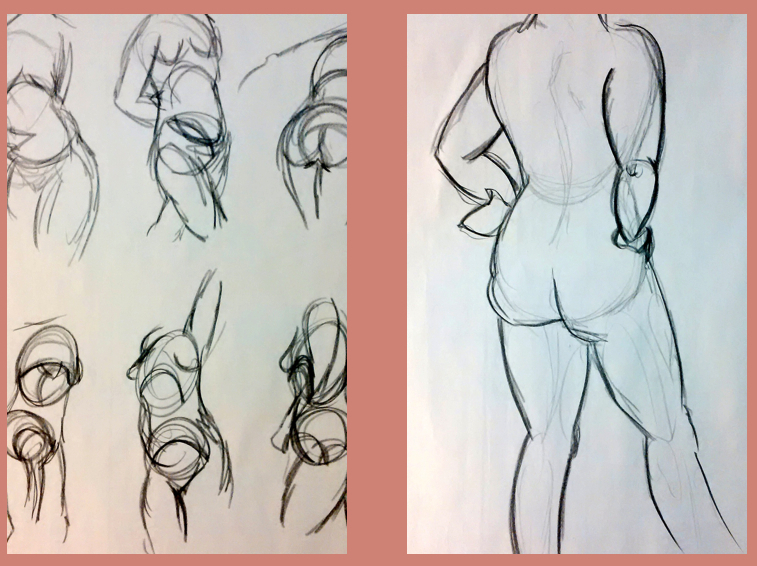 Gesture drawing and the use of foreshortening
